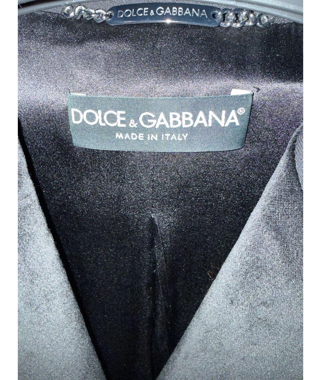 DOLCE&GABBANA Черный шерстяной жакет/пиджак, фото 2