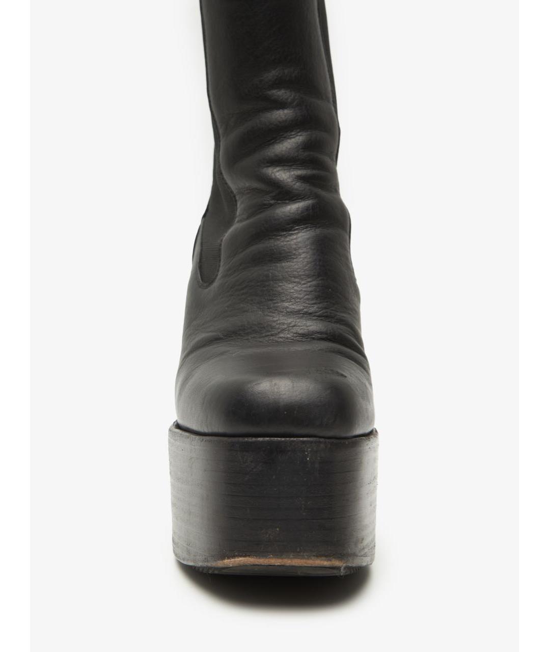RICK OWENS Черные кожаные ботильоны, фото 5