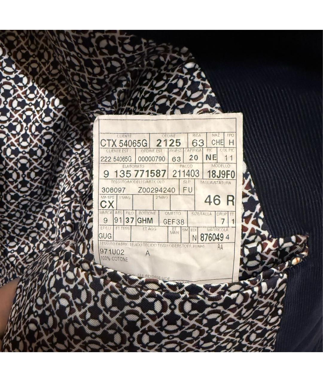 GUCCI Темно-синий вискозный пиджак, фото 3