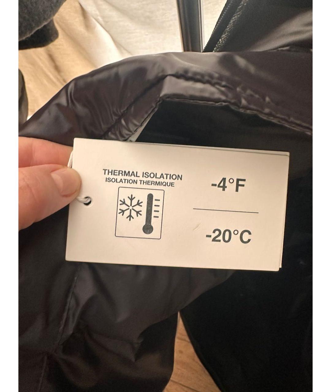 YVES SALOMON Черный полиэстеровый пуховик, фото 5