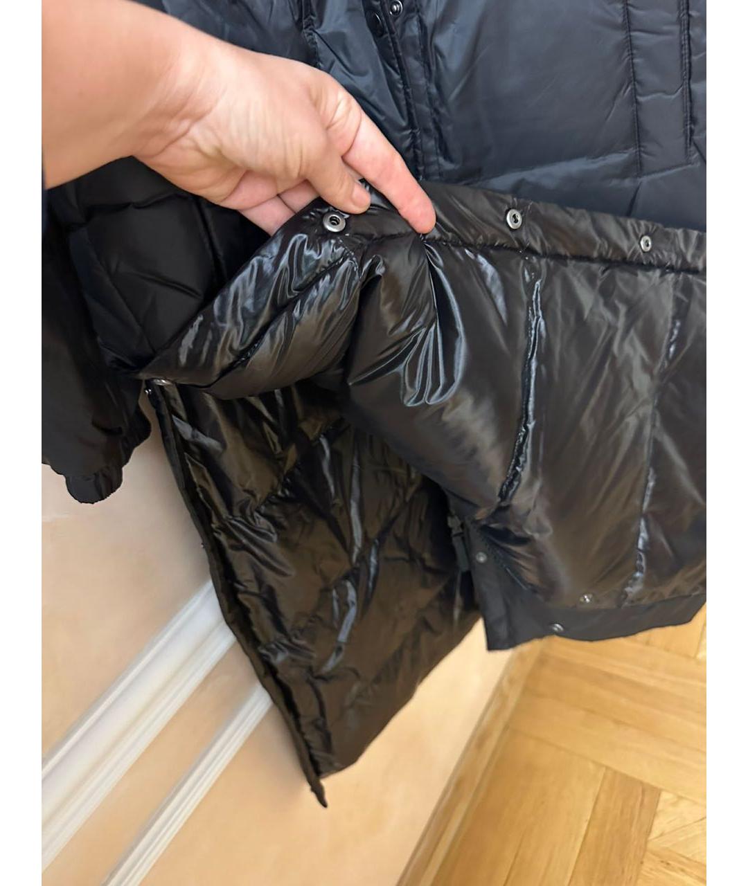 YVES SALOMON Черный полиэстеровый пуховик, фото 4