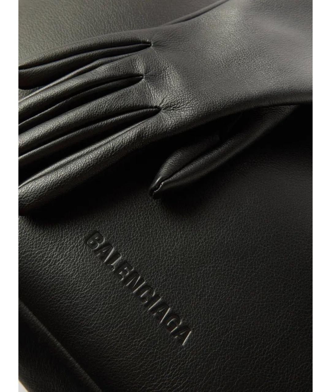 BALENCIAGA Антрацитовая кожаная сумка через плечо, фото 3