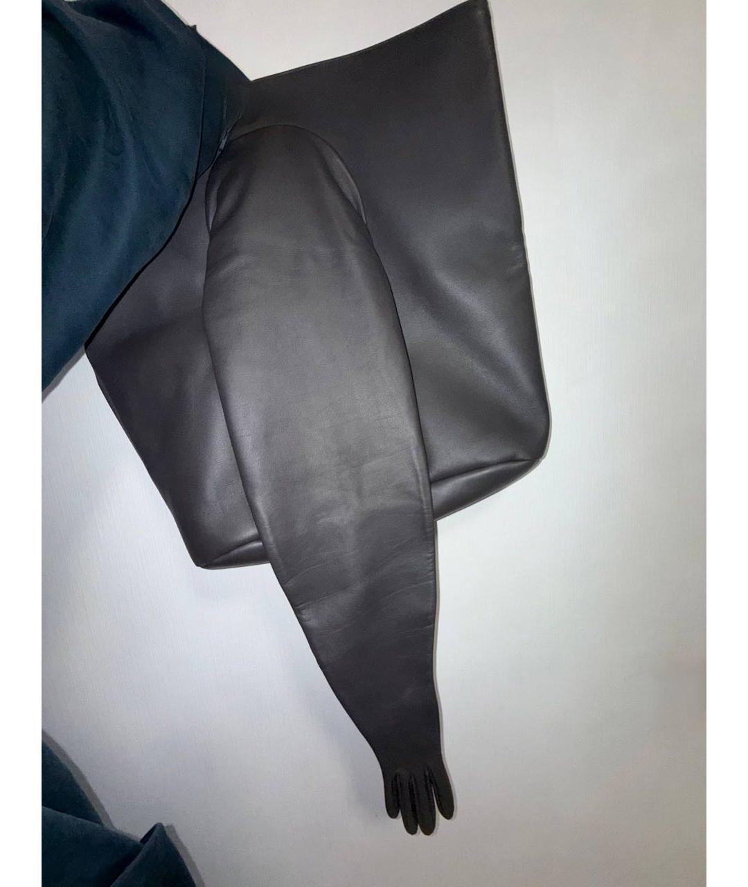 BALENCIAGA Антрацитовая кожаная сумка через плечо, фото 6