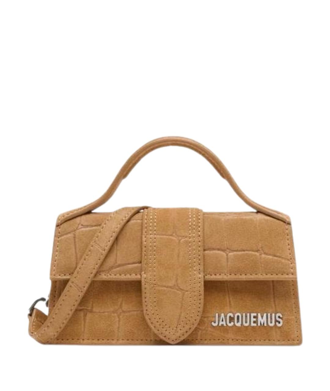 JACQUEMUS Коричневая кожаная сумка через плечо, фото 1