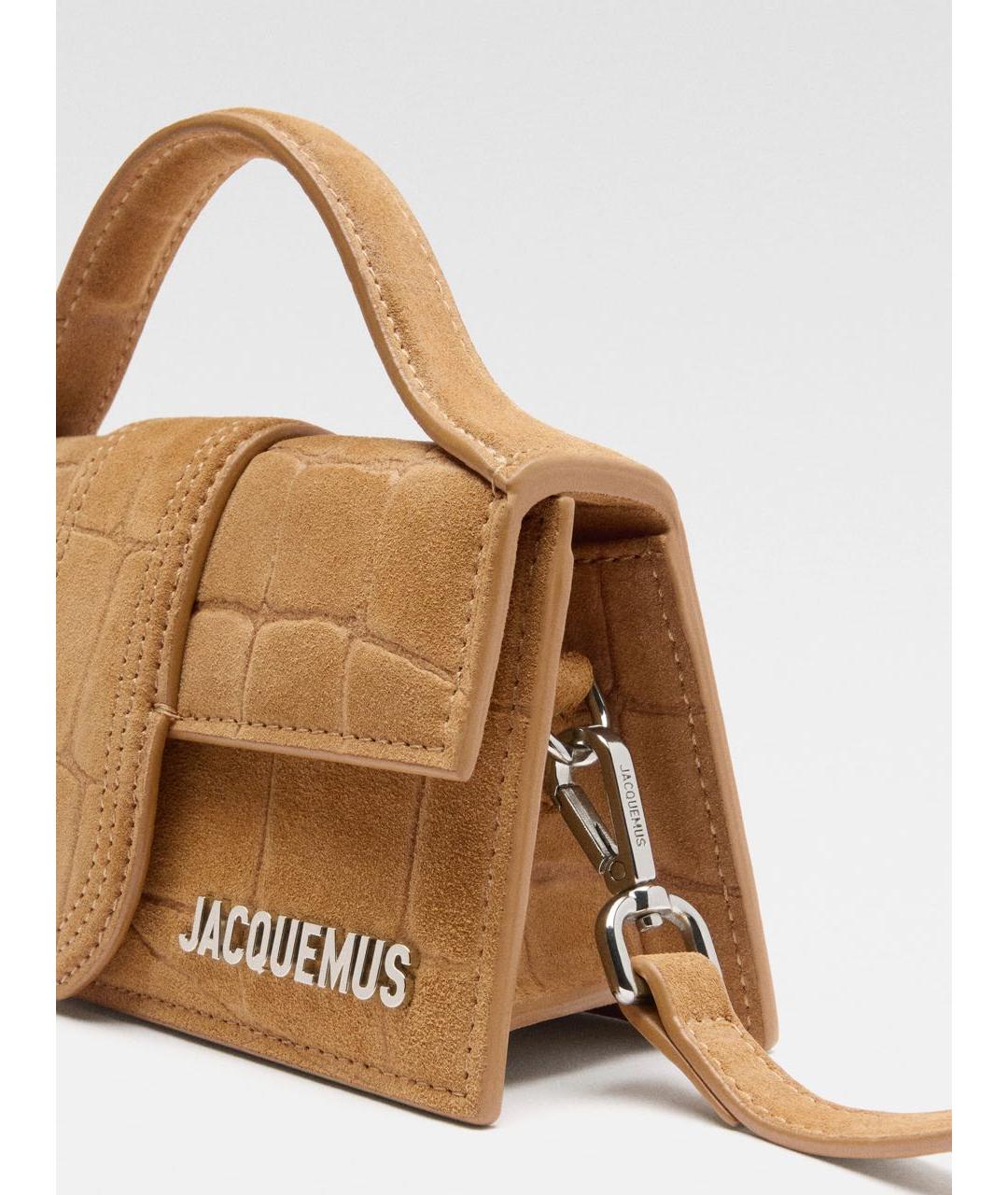 JACQUEMUS Коричневая кожаная сумка через плечо, фото 4