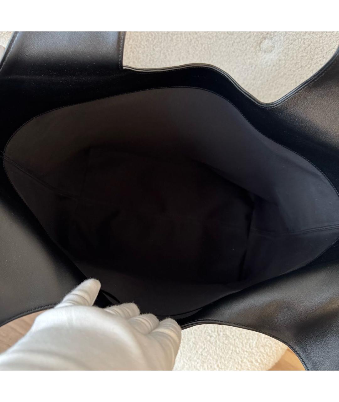 CELINE Черная кожаная сумка с короткими ручками, фото 6