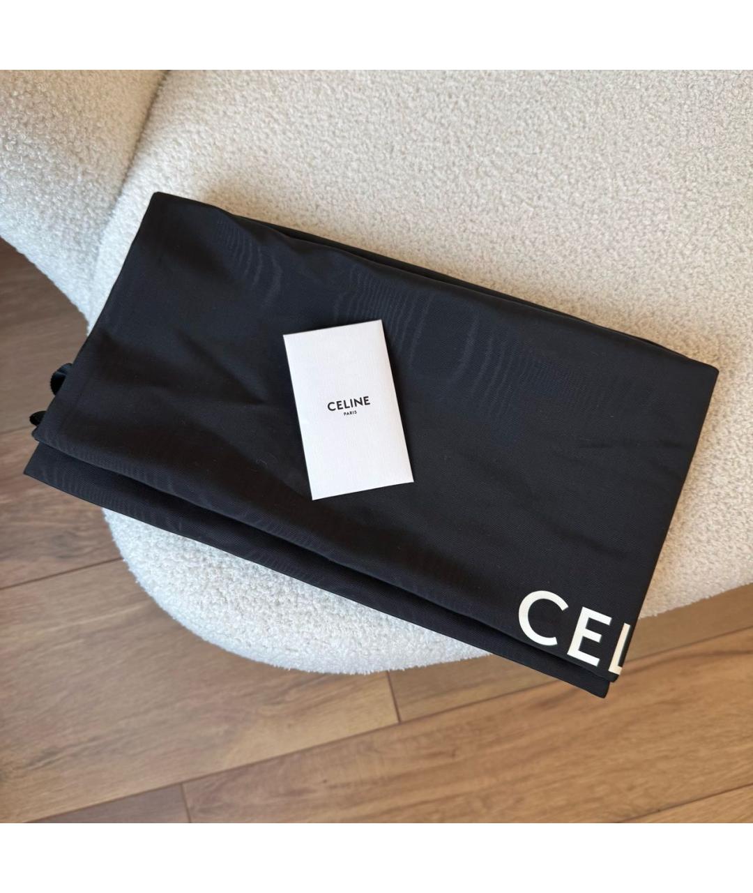 CELINE Черная кожаная сумка с короткими ручками, фото 8