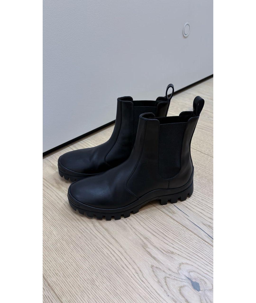 THE ROW Черные кожаные полусапоги, фото 5