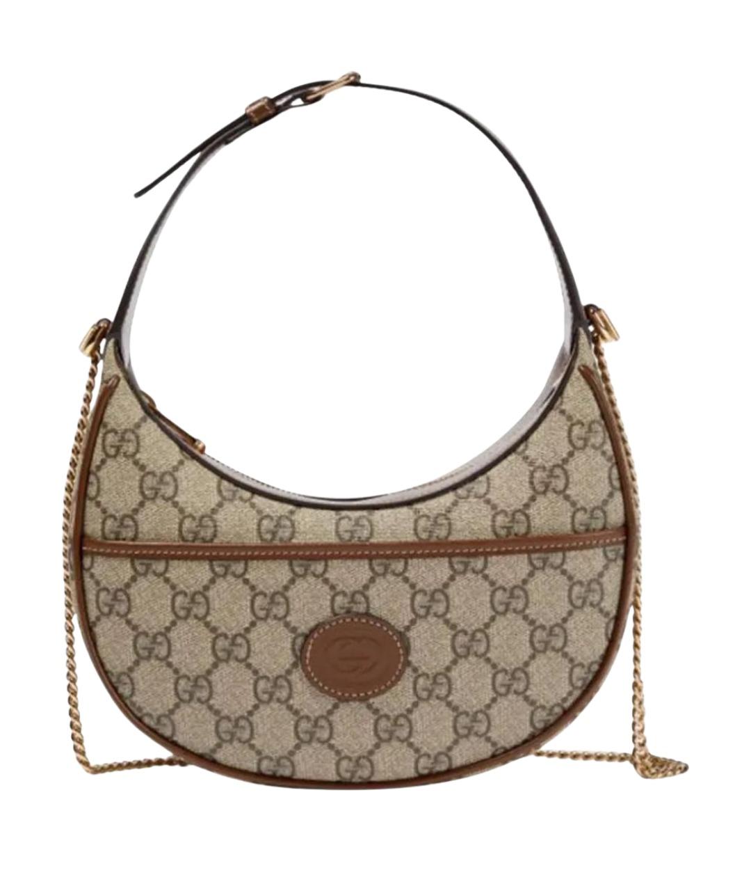 GUCCI Коричневая кожаная сумка через плечо, фото 1