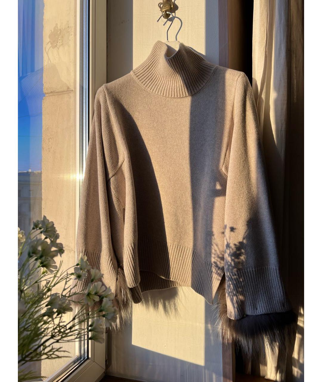 STELLA MCCARTNEY Бежевый хлопковый джемпер / свитер, фото 9