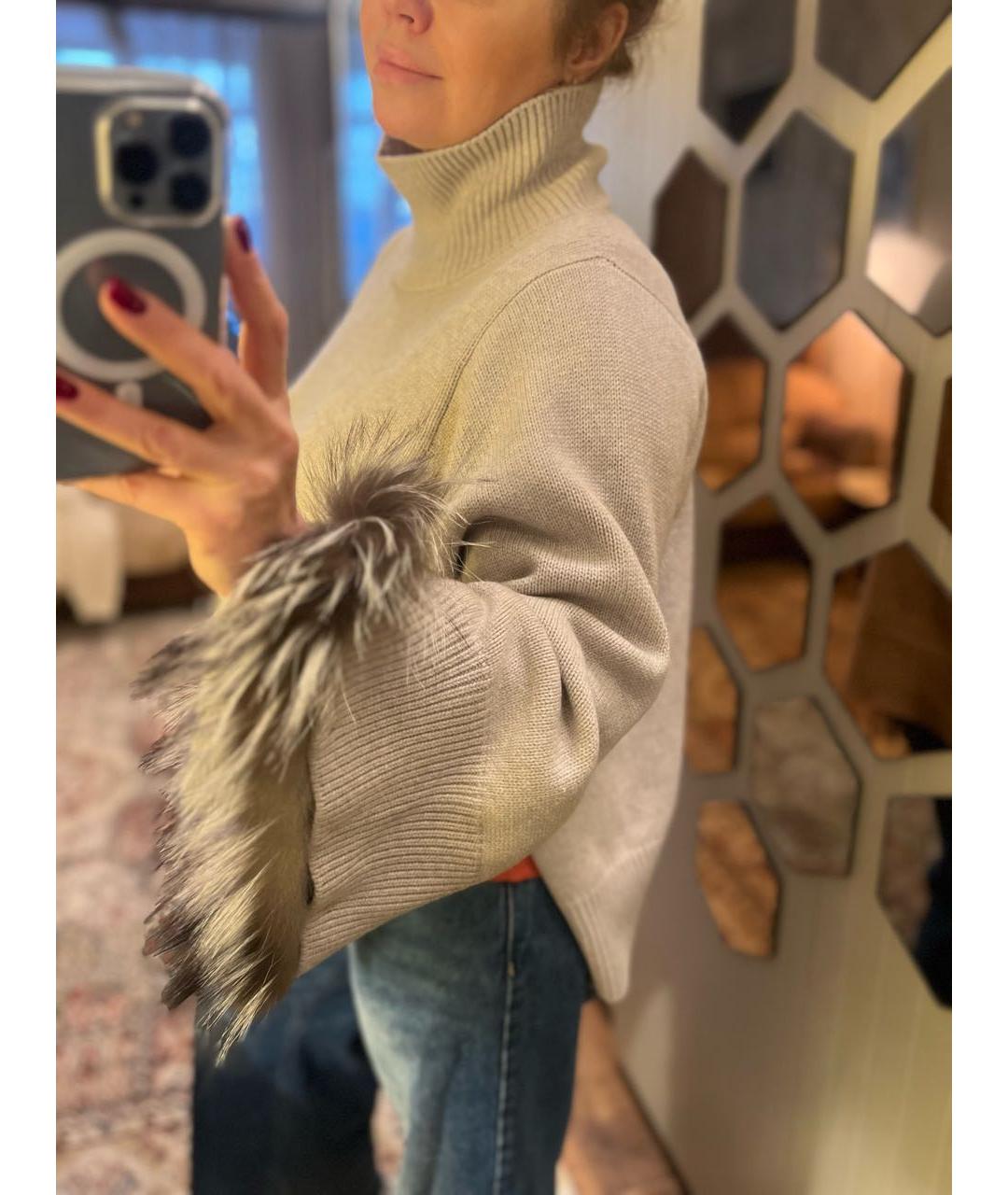 STELLA MCCARTNEY Бежевый хлопковый джемпер / свитер, фото 8