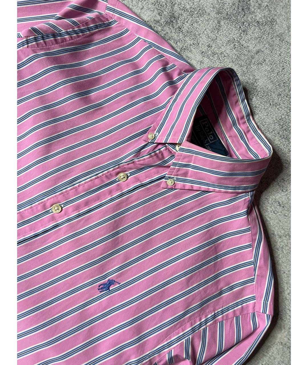 POLO RALPH LAUREN Розовая хлопковая кэжуал рубашка, фото 6