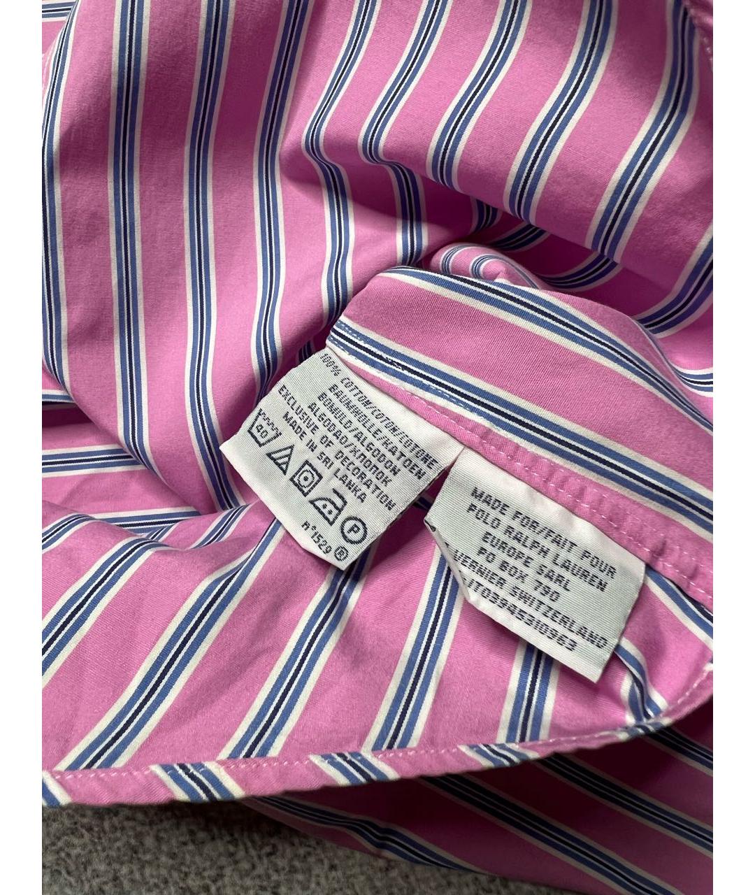 POLO RALPH LAUREN Розовая хлопковая кэжуал рубашка, фото 8