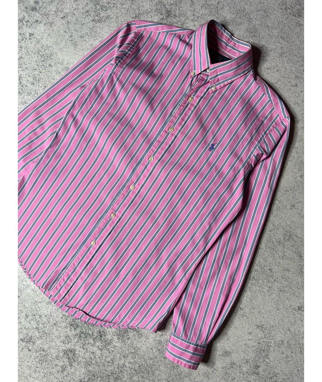 POLO RALPH LAUREN Розовая хлопковая кэжуал рубашка, фото 5