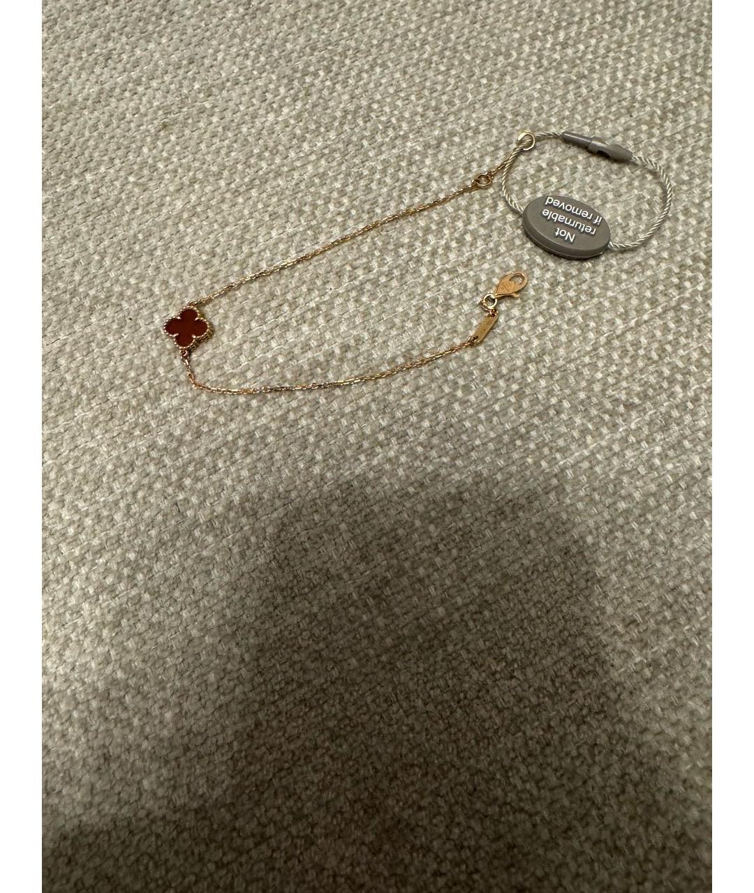 VAN CLEEF & ARPELS Бордовый браслет из розового золота, фото 4