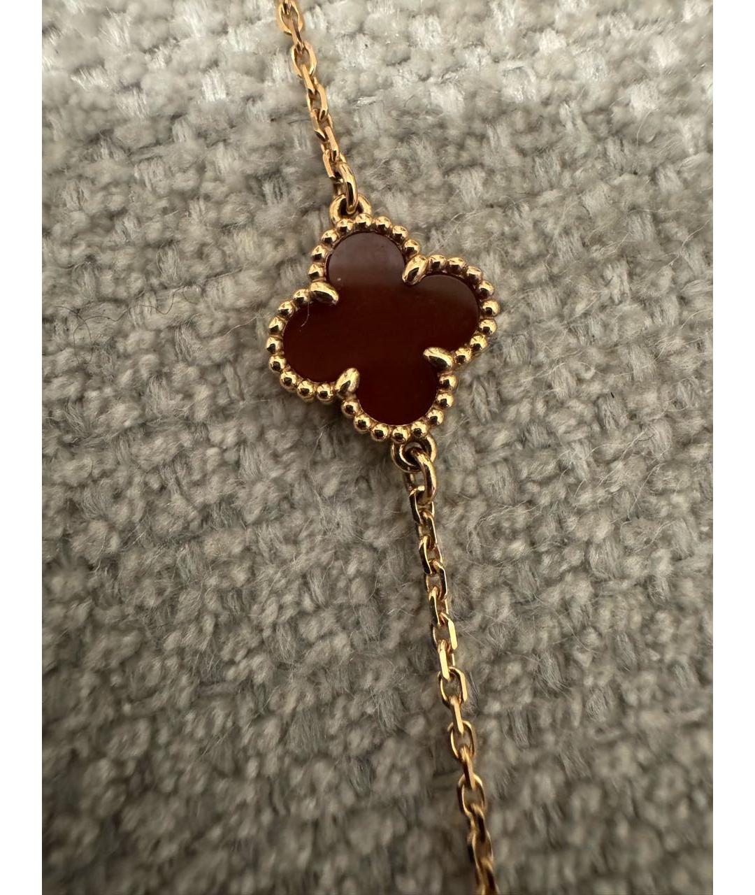 VAN CLEEF & ARPELS Бордовый браслет из розового золота, фото 5