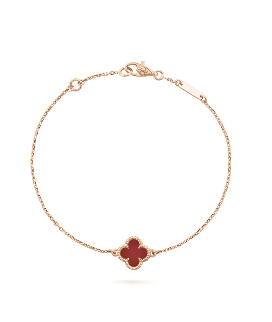 VAN CLEEF & ARPELS Бордовый браслет из розового золота, фото 1