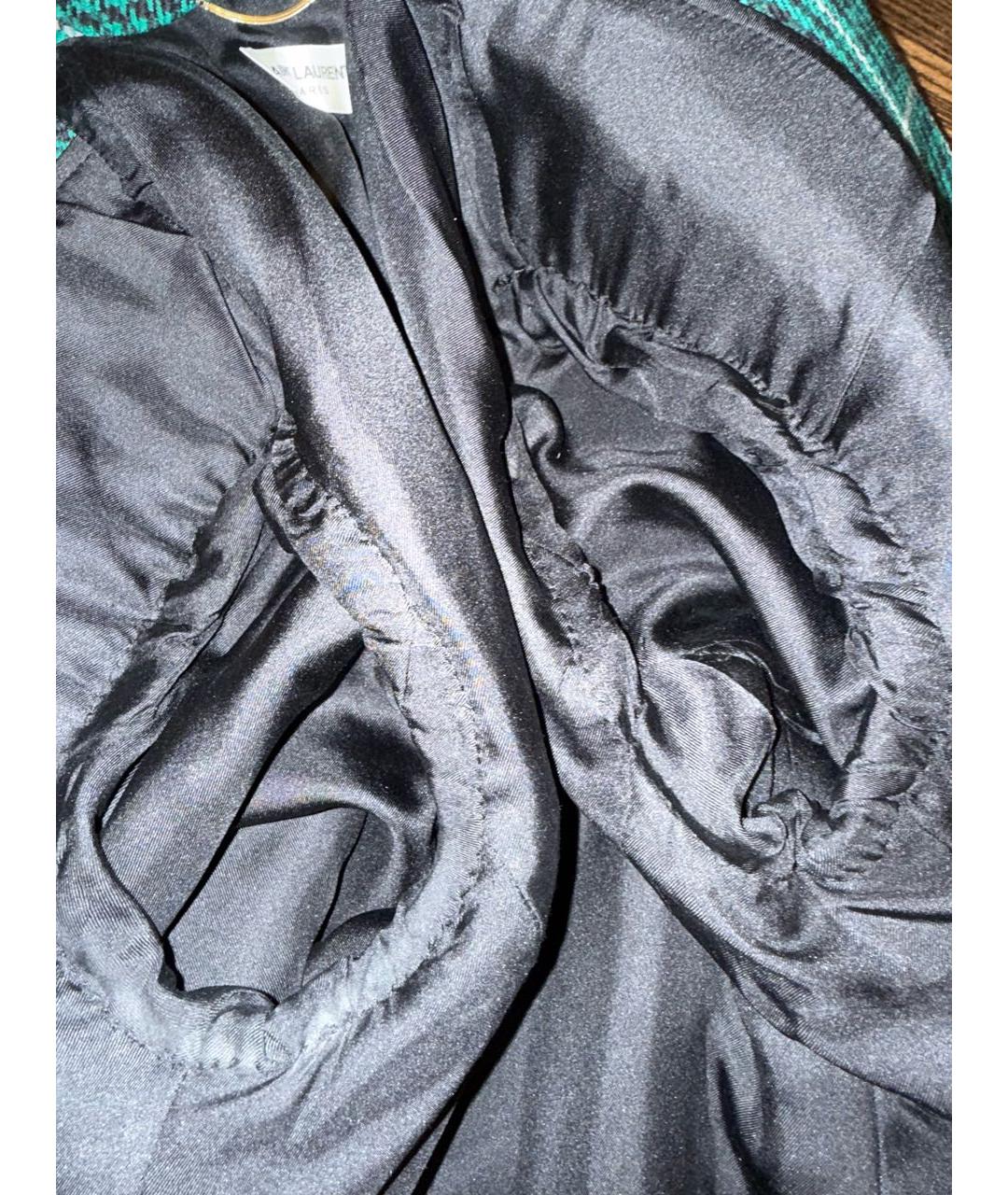 SAINT LAURENT Зеленый шерстяной жакет/пиджак, фото 7