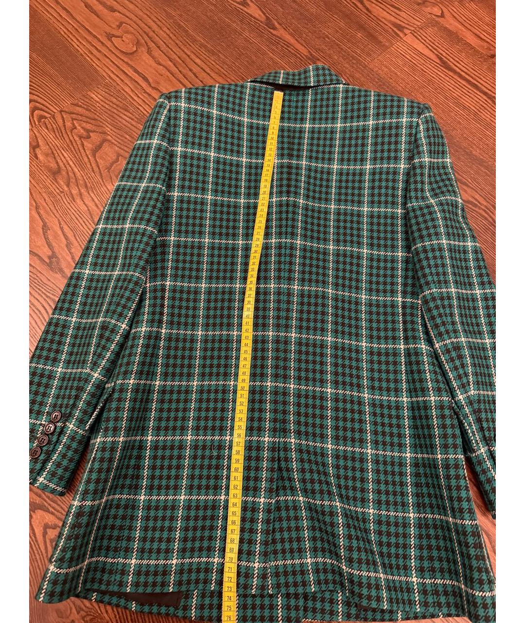 SAINT LAURENT Зеленый шерстяной жакет/пиджак, фото 4