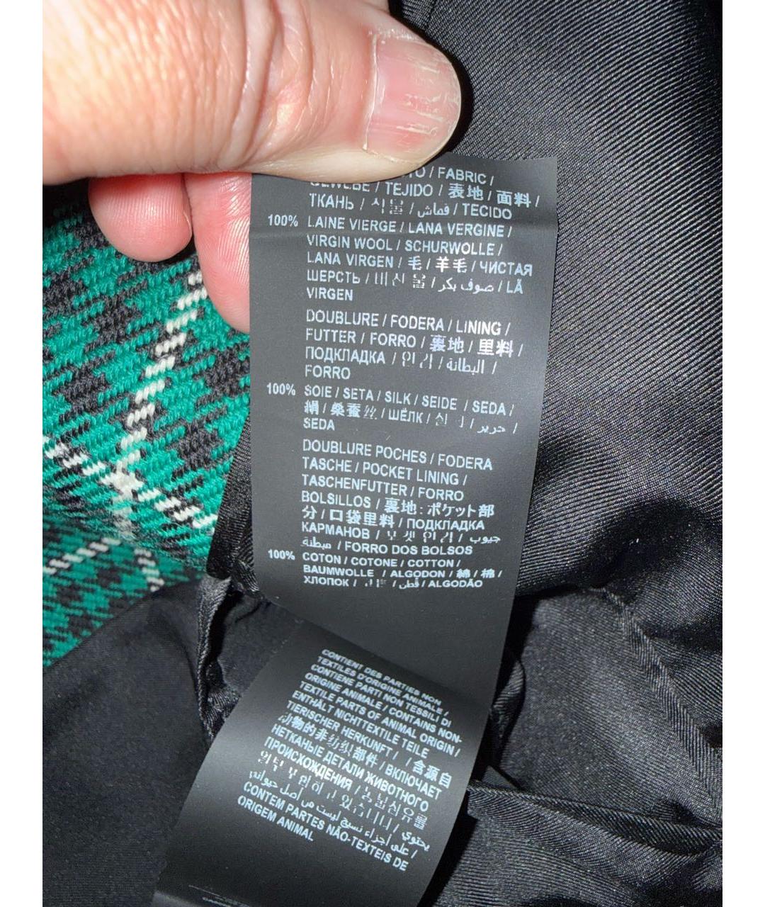 SAINT LAURENT Зеленый шерстяной жакет/пиджак, фото 6