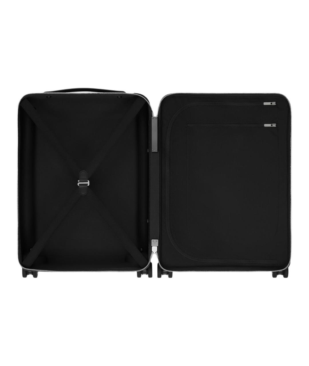 LOUIS VUITTON Черный кожаный чемодан, фото 5