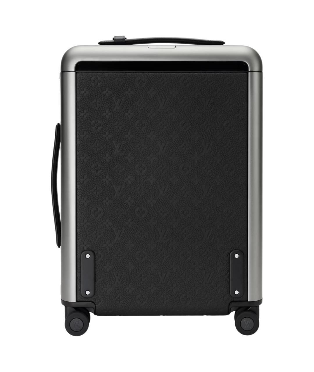 LOUIS VUITTON Черный кожаный чемодан, фото 4