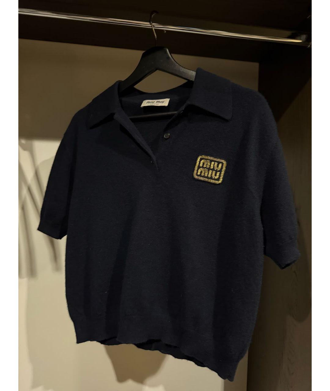 MIU MIU Темно-синий кашемировый джемпер / свитер, фото 4