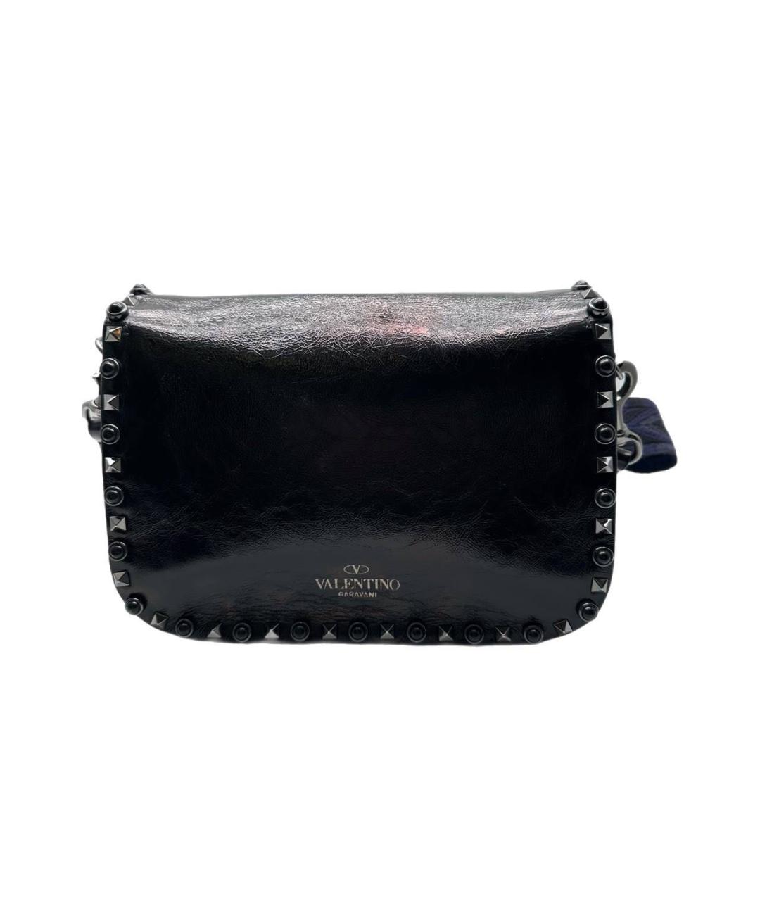 VALENTINO Черная кожаная сумка через плечо, фото 3