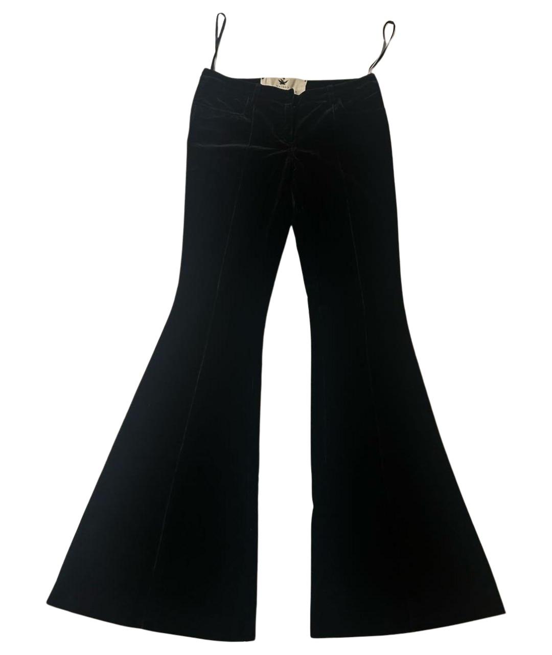 BOHEMIQUE Черные бархатные брюки узкие, фото 1