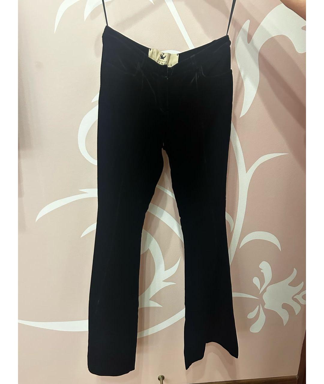 BOHEMIQUE Черные бархатные брюки узкие, фото 2