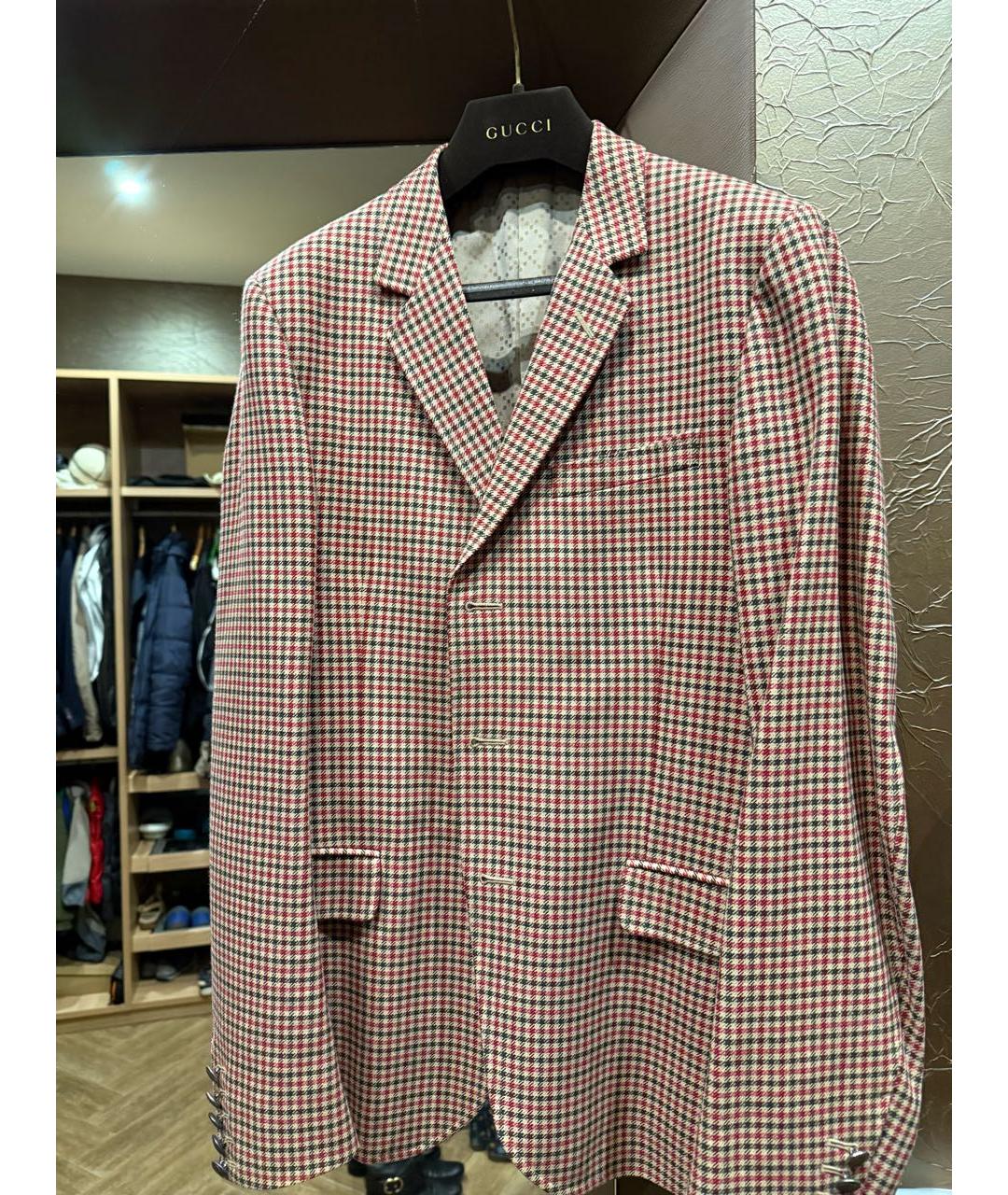 GUCCI Бежевый хлопковый пиджак, фото 6