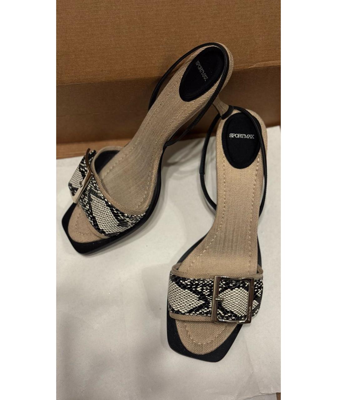 SPORTMAX Мульти текстильные мюли, фото 3