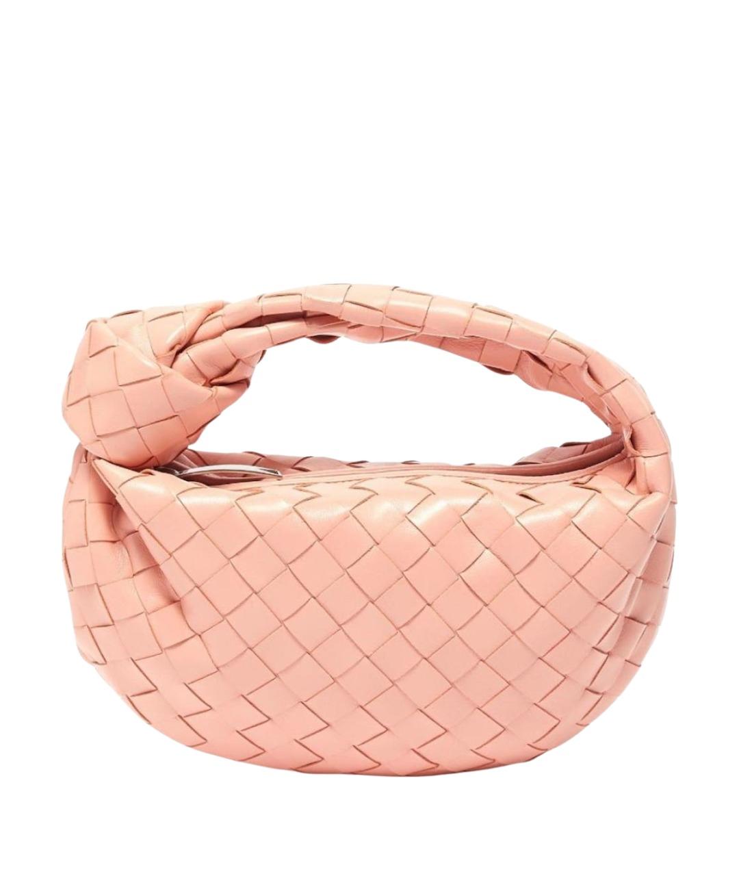 BOTTEGA VENETA Коралловая кожаная сумка с короткими ручками, фото 1