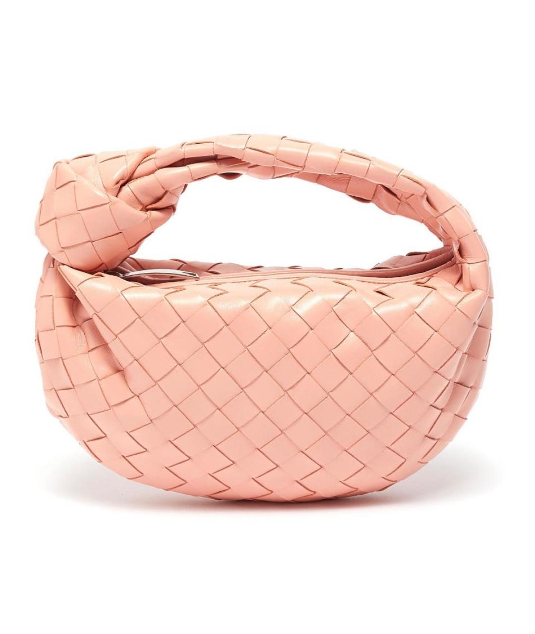 BOTTEGA VENETA Коралловая кожаная сумка с короткими ручками, фото 3