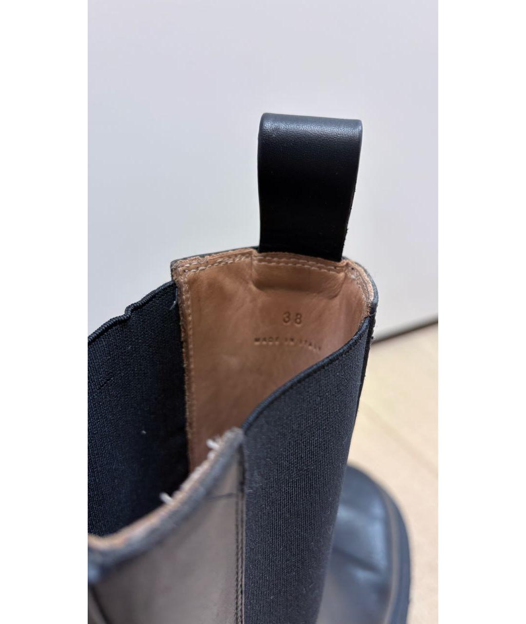 BOTTEGA VENETA Черные кожаные сапоги, фото 4