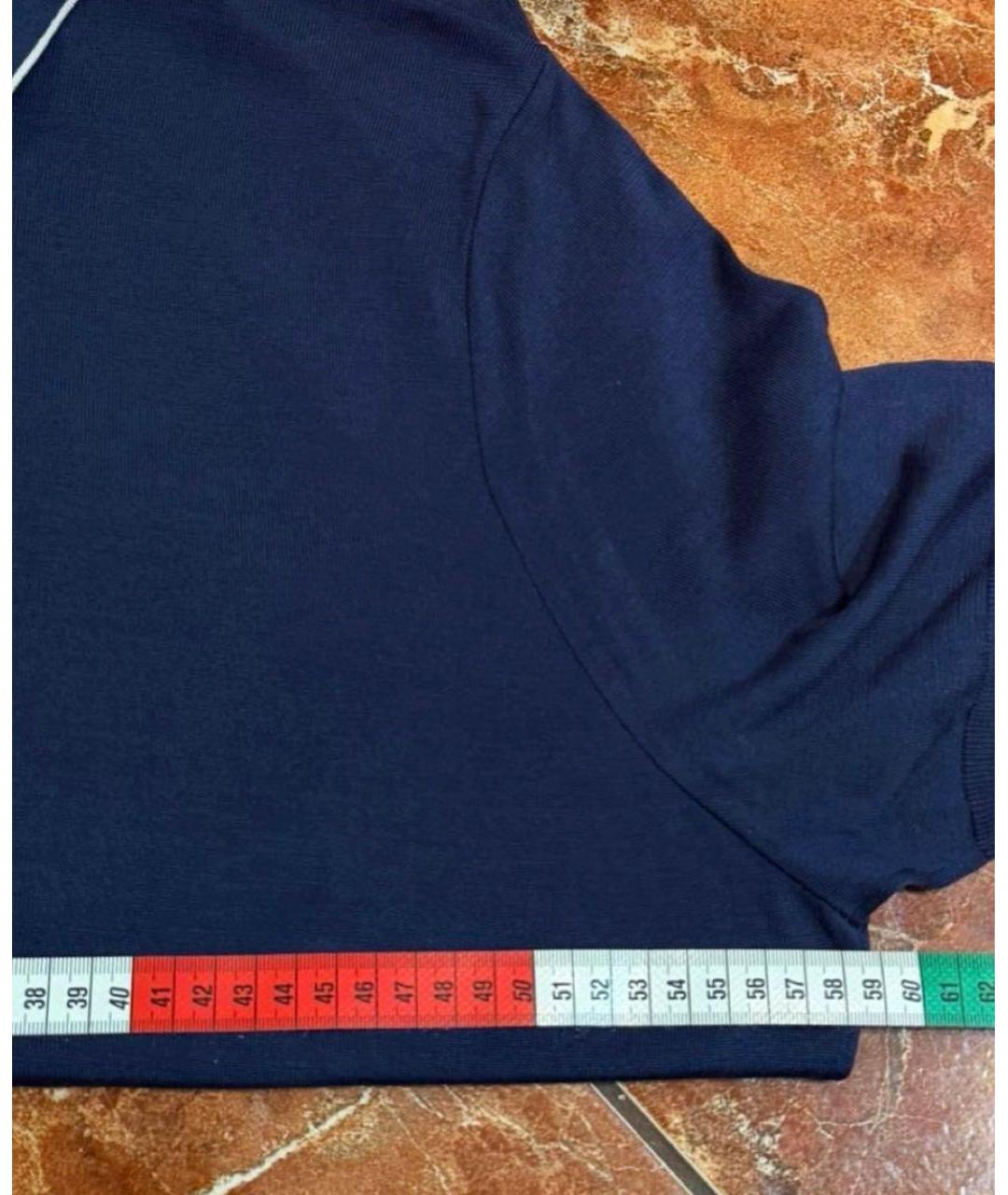 STEFANO RICCI Синее поло с коротким рукавом, фото 7