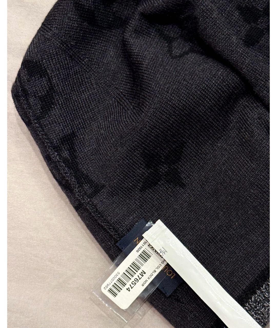 LOUIS VUITTON Черная шапка, фото 2