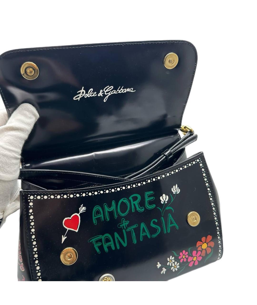 DOLCE&GABBANA Мульти кожаная сумка с короткими ручками, фото 5