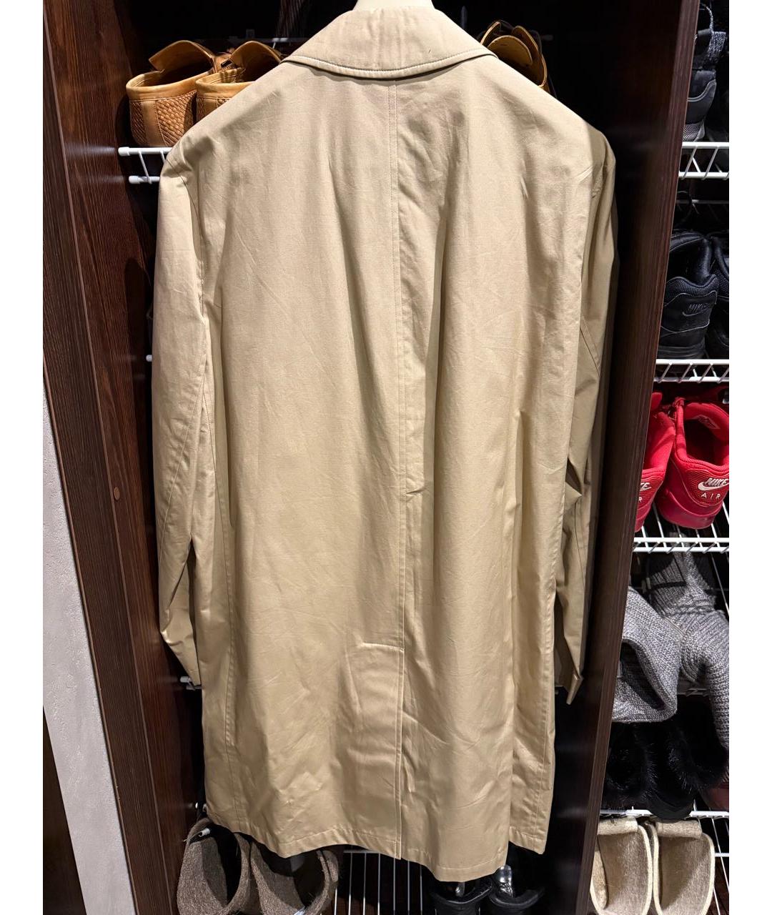 BURBERRY Бежевое хлопковое пальто, фото 2