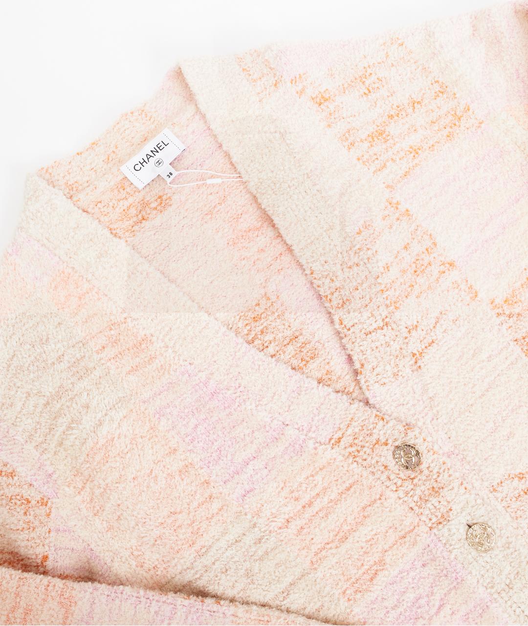 CHANEL Оранжевый хлопковый кардиган, фото 3