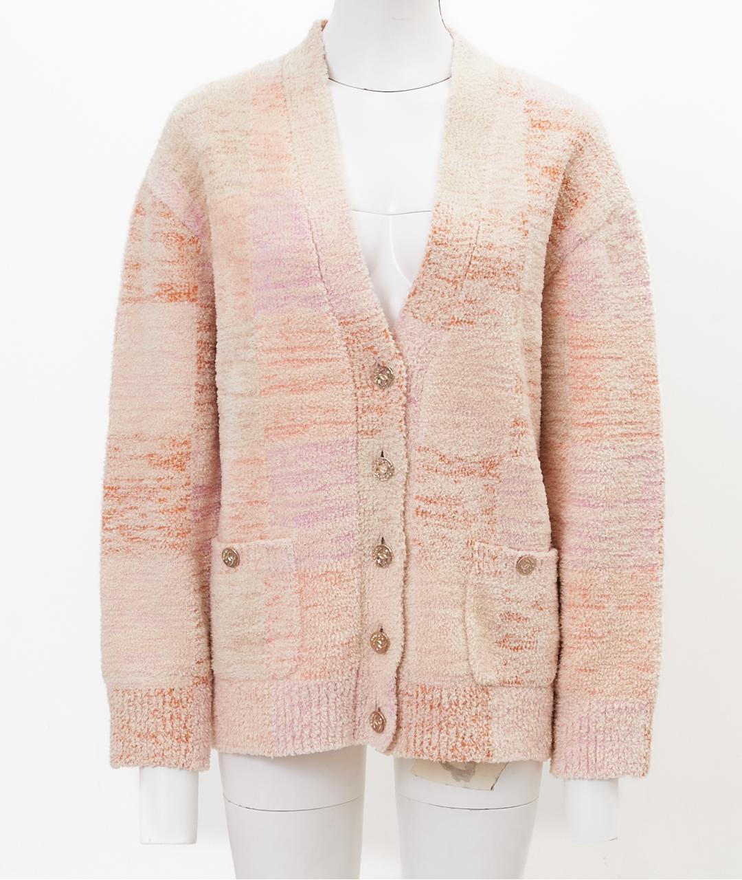 CHANEL Оранжевый хлопковый кардиган, фото 10