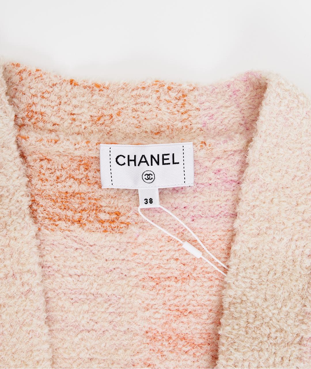 CHANEL Оранжевый хлопковый кардиган, фото 5