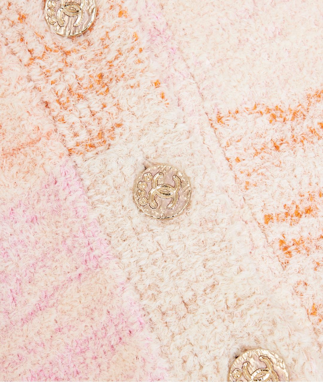 CHANEL Оранжевый хлопковый кардиган, фото 4