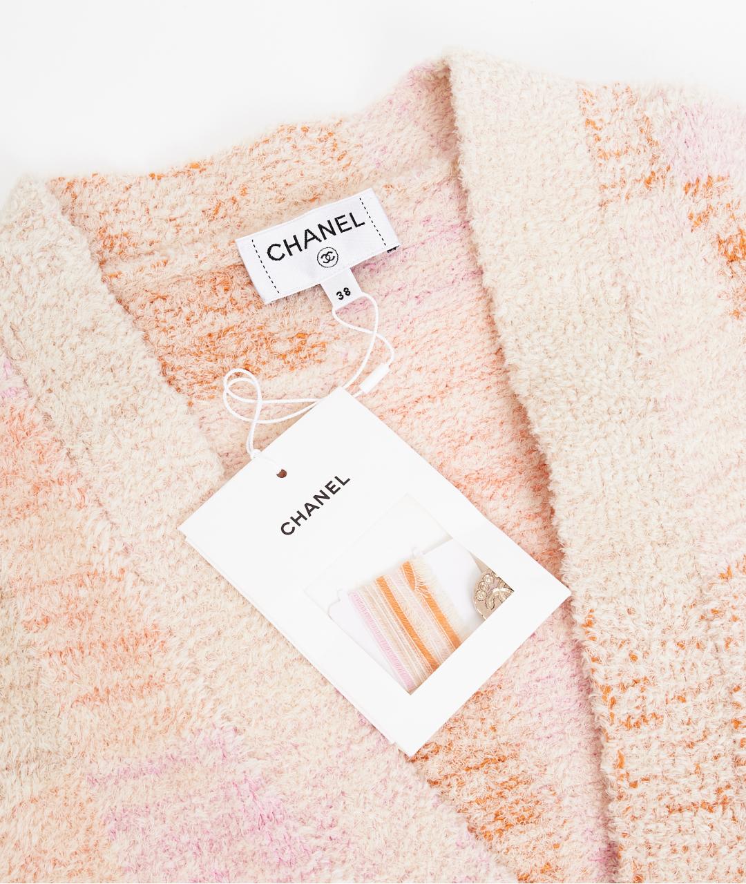 CHANEL Оранжевый хлопковый кардиган, фото 6
