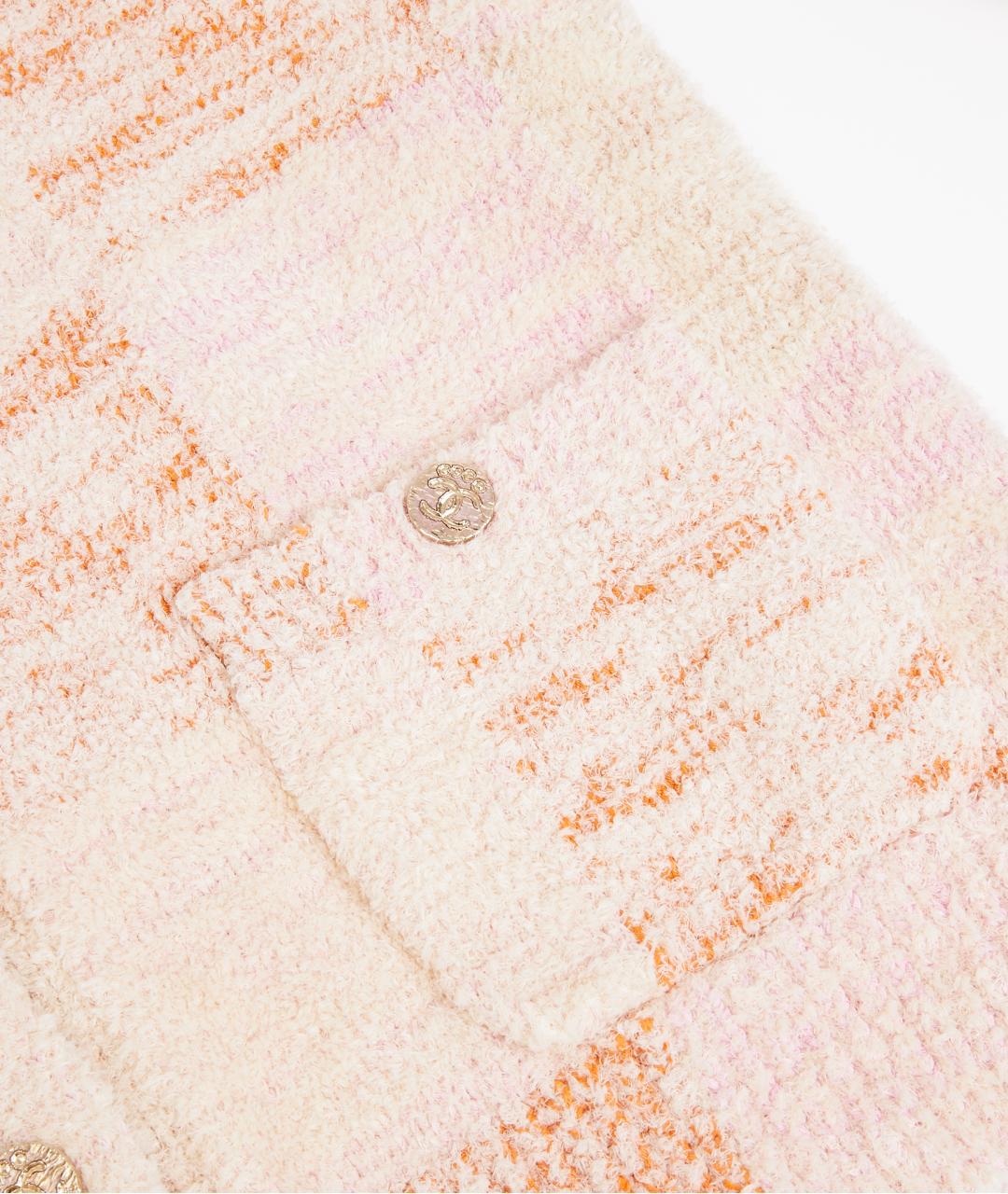 CHANEL Оранжевый хлопковый кардиган, фото 7