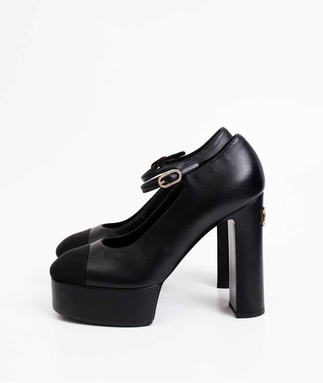 CHANEL Черные кожаные туфли, фото 3