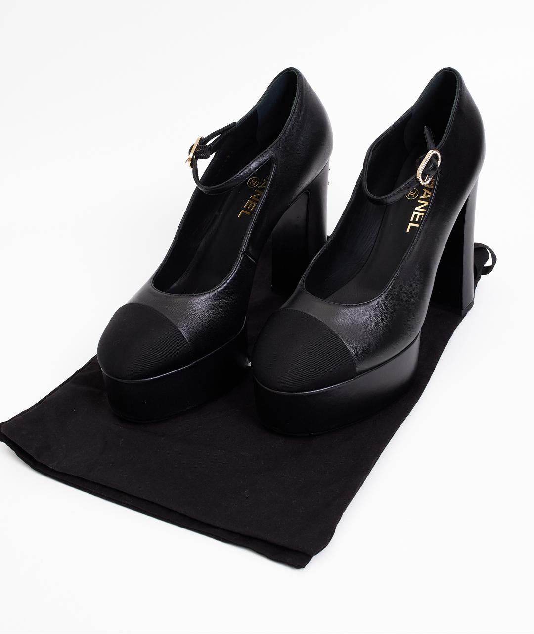 CHANEL Черные кожаные туфли, фото 8