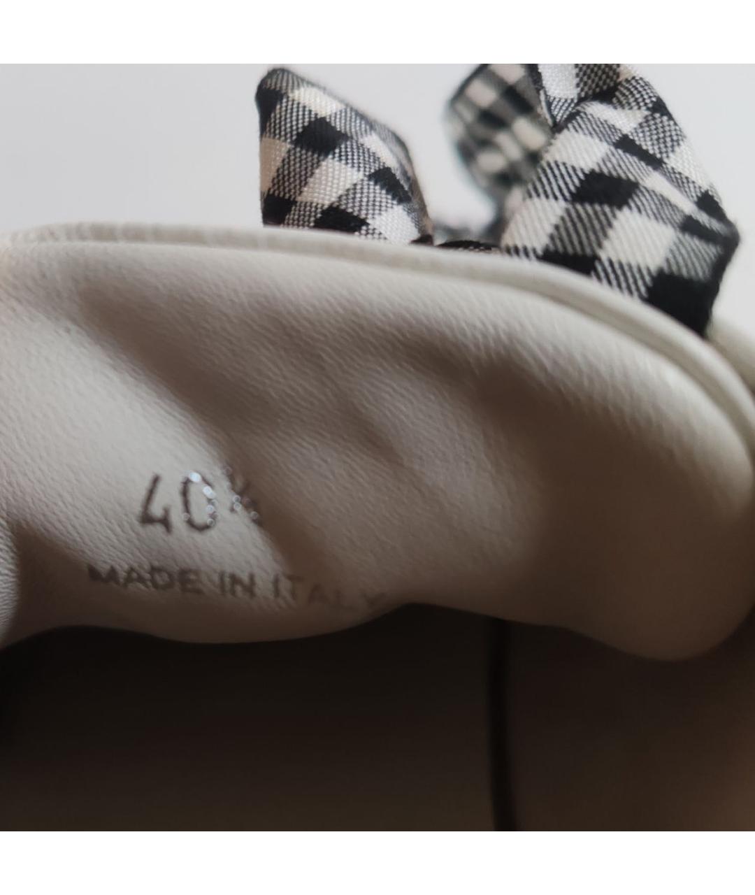 MIU MIU Белые кожаные кроссовки, фото 6