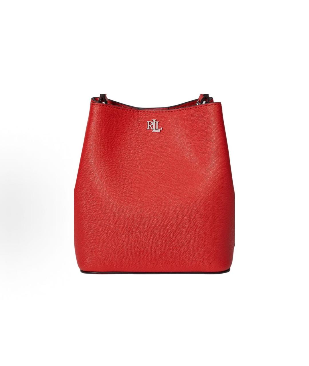 POLO RALPH LAUREN Красная кожаная сумка с короткими ручками, фото 2