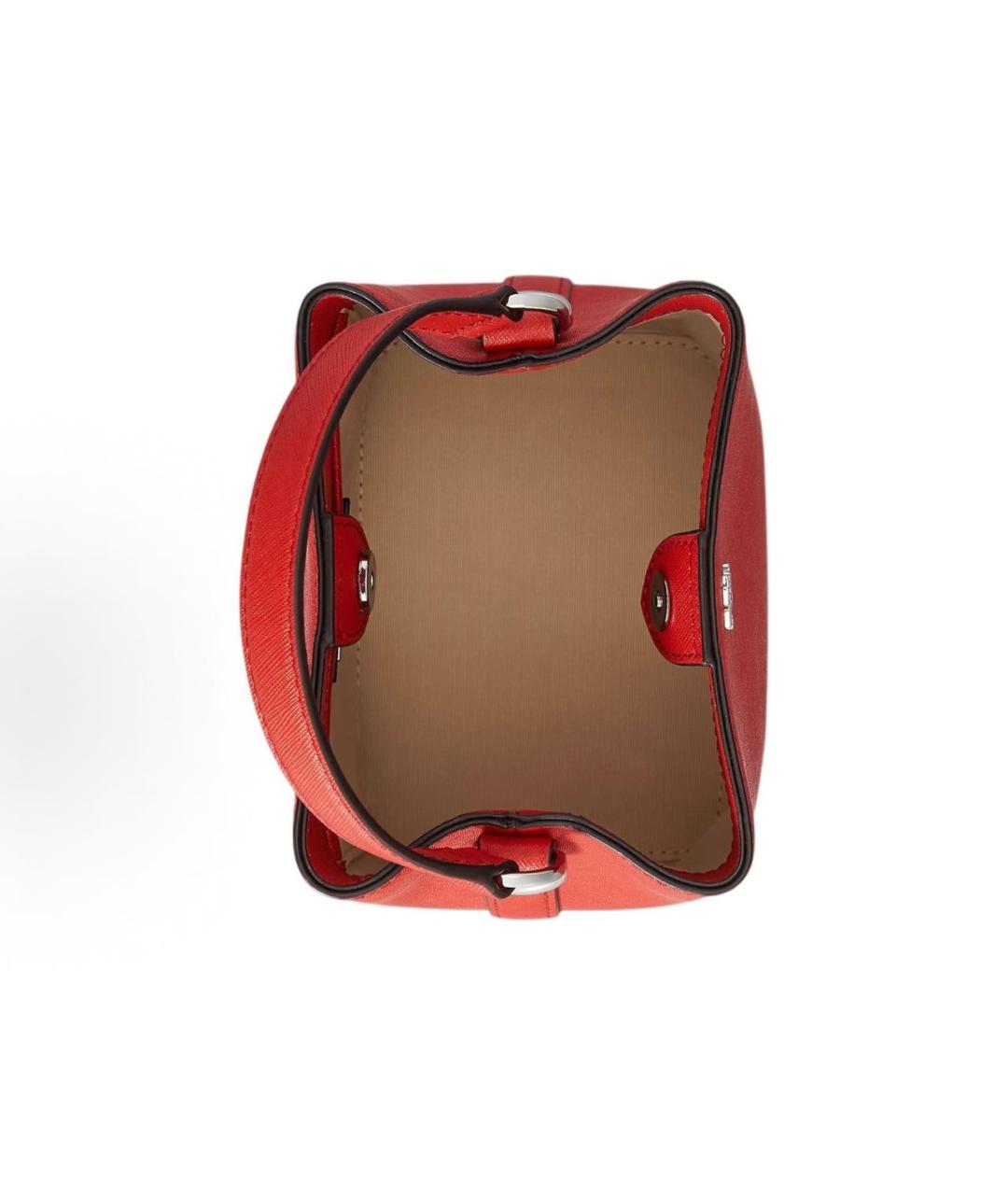 POLO RALPH LAUREN Красная кожаная сумка с короткими ручками, фото 5